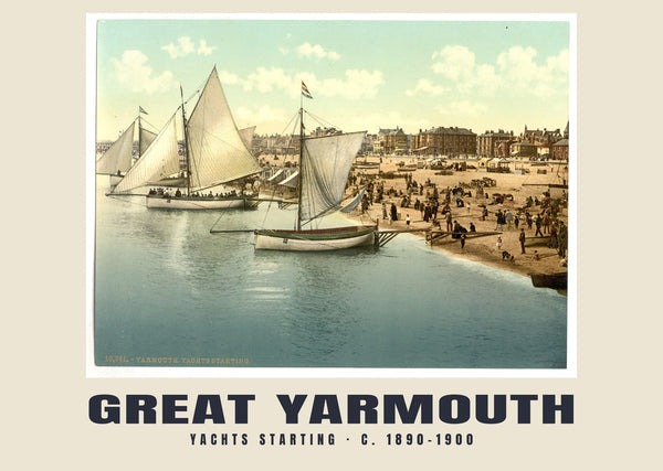 Yachts starting, Great Yarmouth, c. 1890–1900 Heritage Print