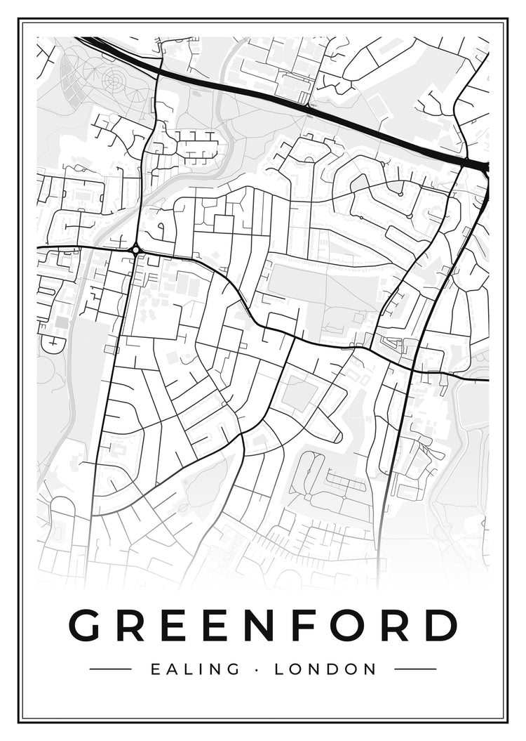 Greenford Street Map Poster