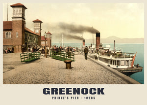 Prince's Pier, Greenock, vers 1890–1900, tirage patrimonial