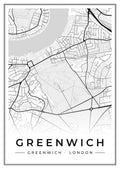 Street map poster of Greenwich, Greenwich, London