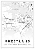 Street map poster of Greetland village centre, West Yorkshire