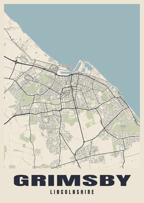 Grimsby Street Map Poster
