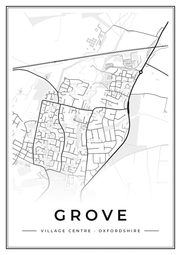 Grove Village Centre Street Map Poster