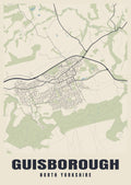 Street map poster of Guisborough, North Yorkshire