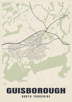 Street map poster of Guisborough, North Yorkshire