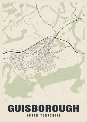 Guisborough Street Map Poster