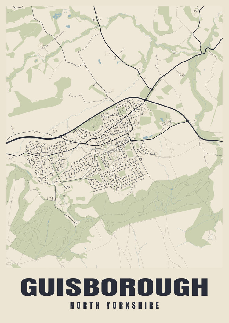 Guisborough Street Map Poster