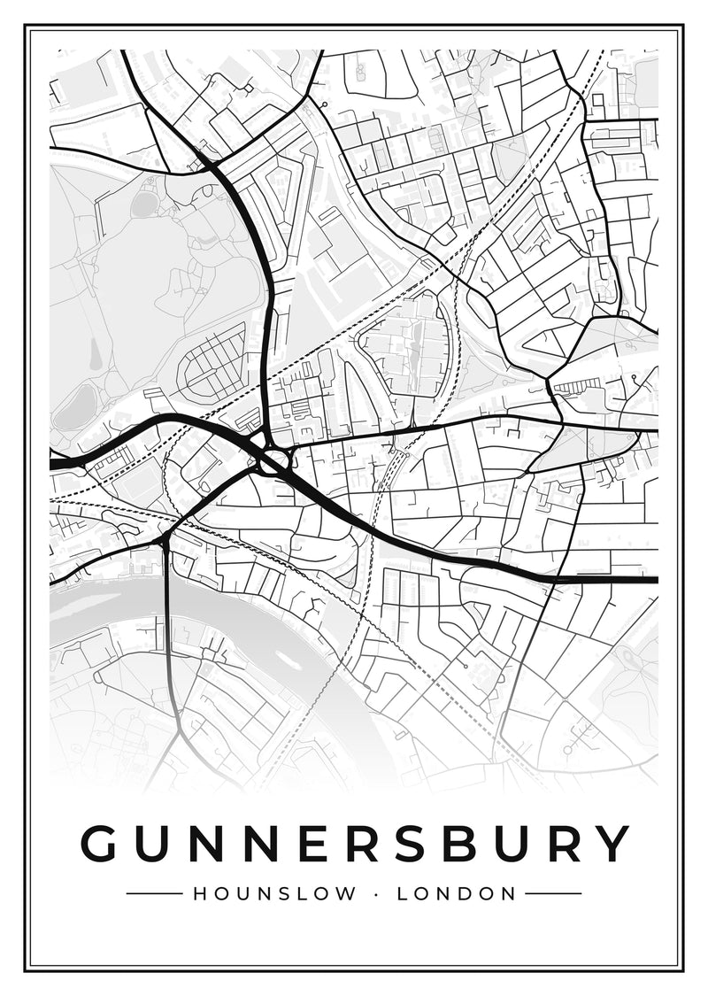 Gunnersbury Street Map Poster