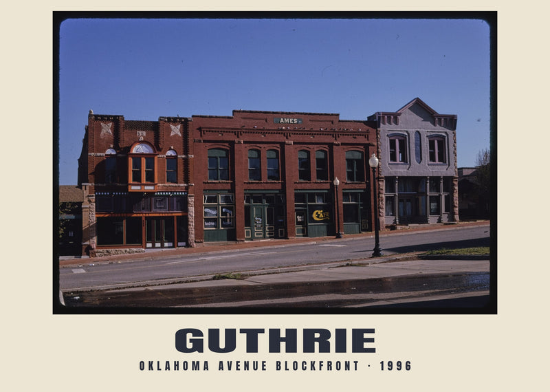 Facciate di Oklahoma Avenue, Guthrie — 1996 · Stampa fotografica storica