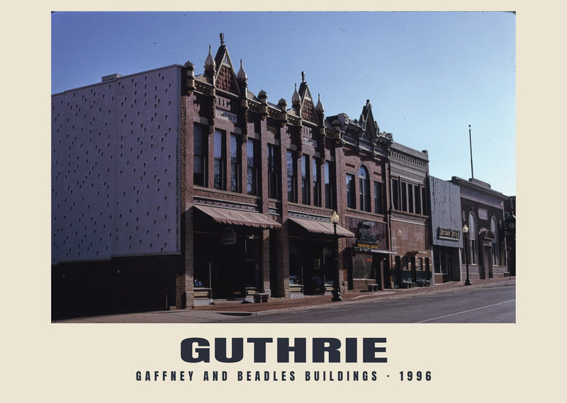 Gaffney and Beadles Buildings, Guthrie, Oklahoma — 1996 · Historic photograph print