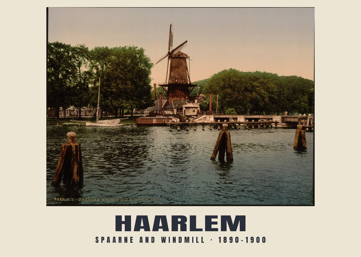 Spaarne und Windmühle, Haarlem, 1890–1900