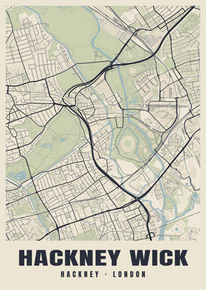 Hackney Wick Heritage Street Map Poster