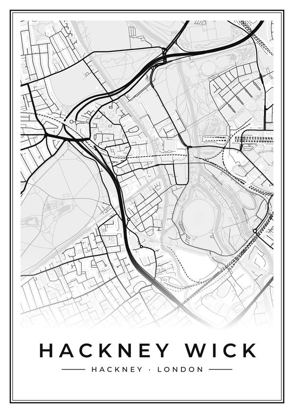 Hackney Wick Street Map Poster