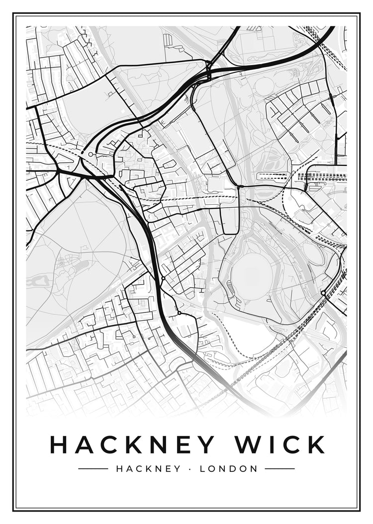 Hackney Wick Street Map Poster