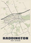 Street map poster of Haddington, East Lothian