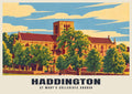 St Mary's Collegiate Church, Haddington poster, Retro Railway style