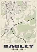 Street map poster of Hagley, Worcestershire