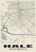 Street map poster of Hale, Greater Manchester