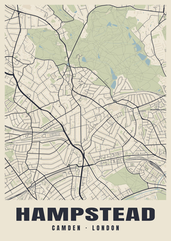 Hampstead Heritage Street Map Poster