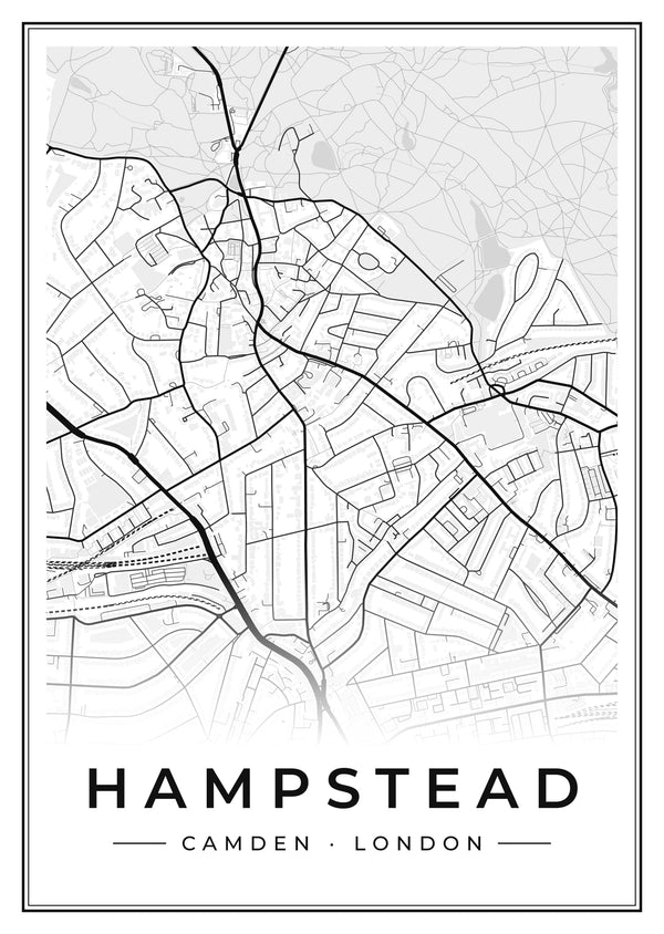 Hampstead Street Map Poster