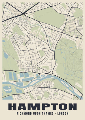 Hampton Heritage Street Map Poster
