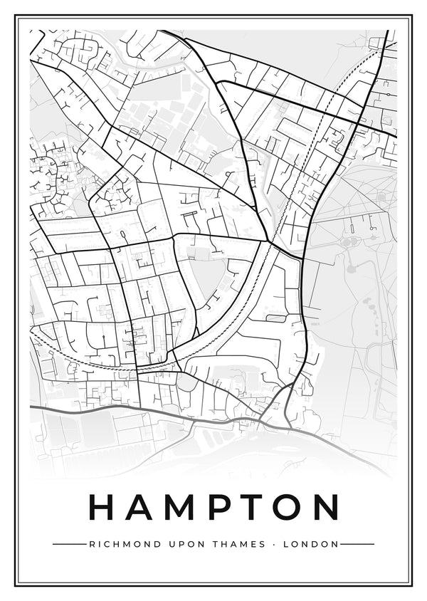 Hampton Street Map Poster
