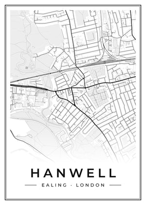 Hanwell Street Map Poster