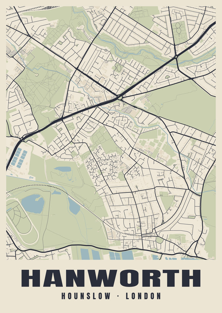 Hanworth Heritage Street Map Poster