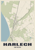 Street map poster of Harlech, Gwynedd