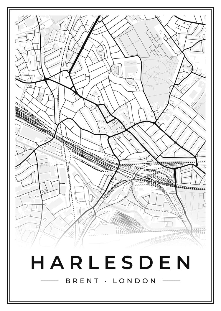 Harlesden Street Map Poster