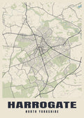 Street map poster of Harrogate, North Yorkshire