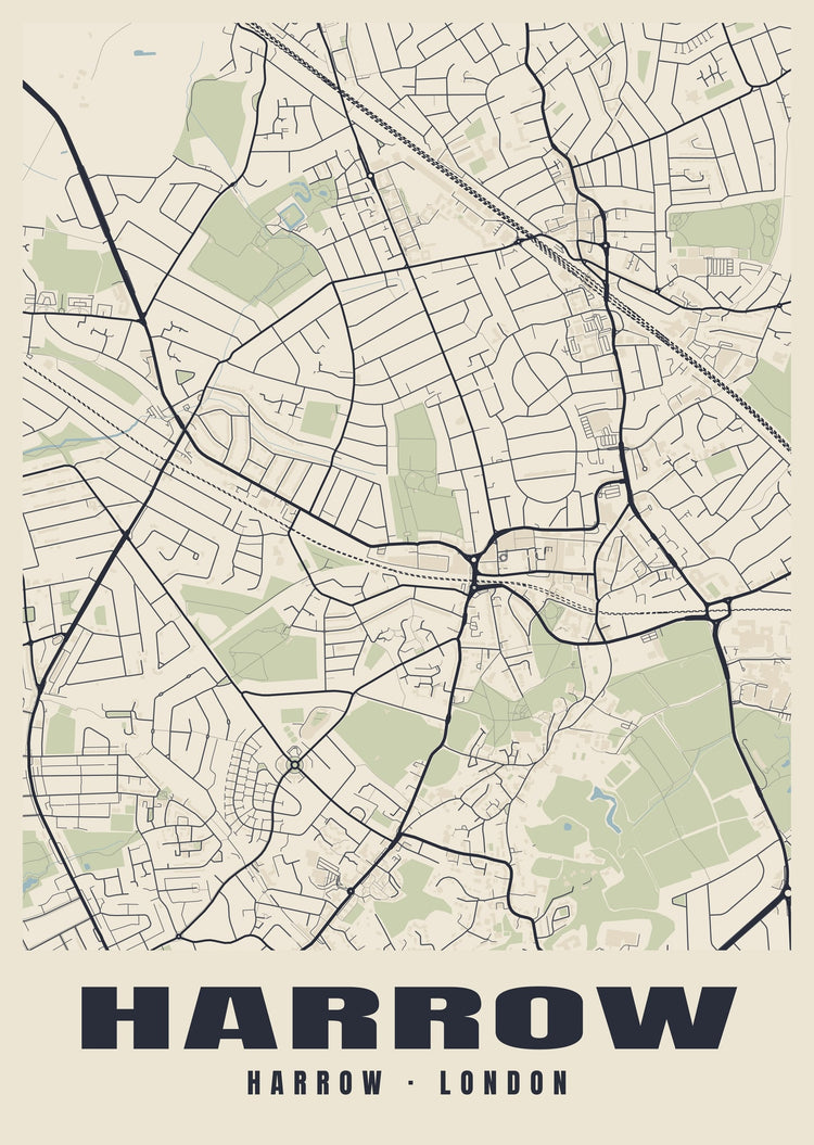 Harrow Heritage Street Map Poster