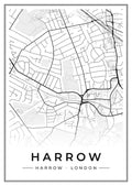 Street map poster of Harrow, Harrow, London