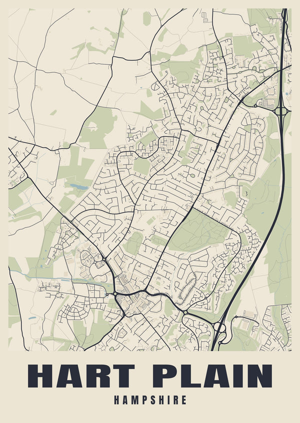 Hart Plain Street Map Poster