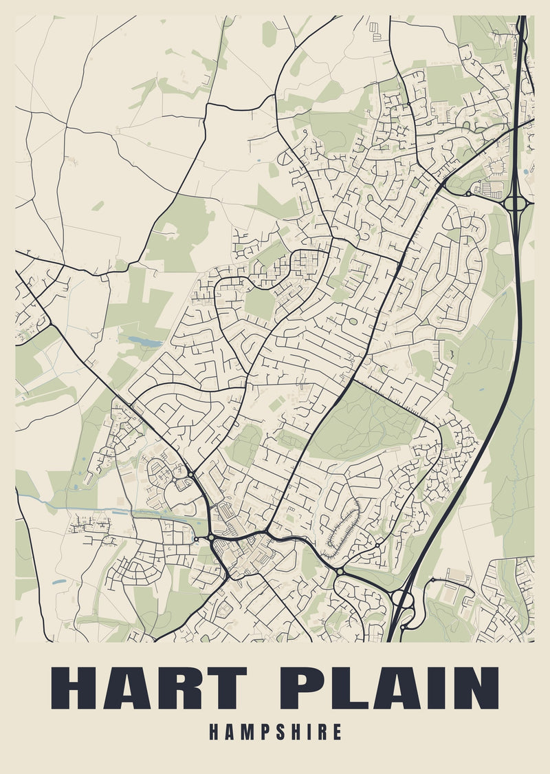 Hart Plain Street Map Poster