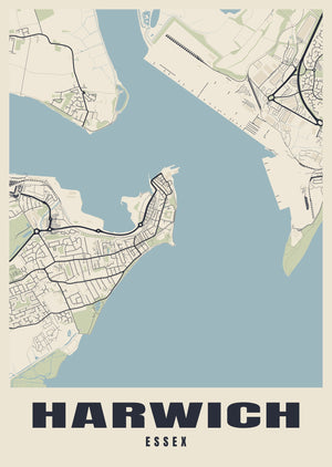 Harwich Street Map Poster