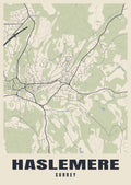 Street map poster of Haslemere, Surrey