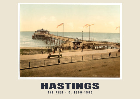 Der Pier, Hastings, ca. 1890–1900 Heritage Print