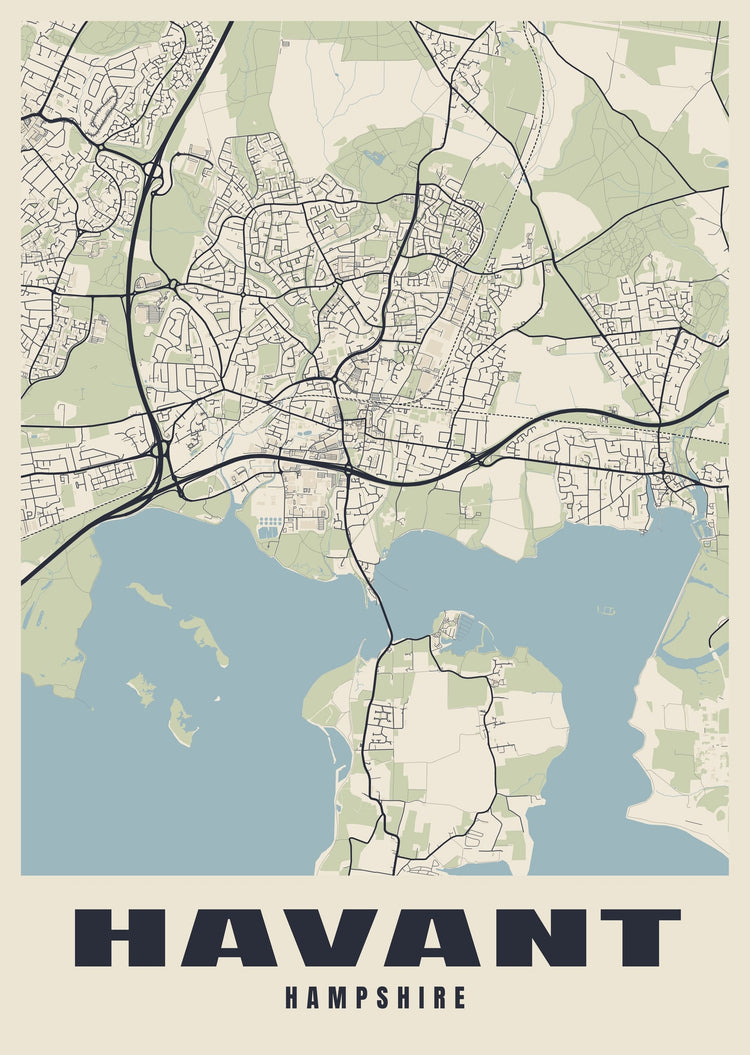 Havant Street Map Poster