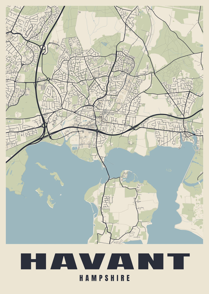 Havant Street Map Poster