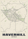 Street map poster of Haverhill, Suffolk