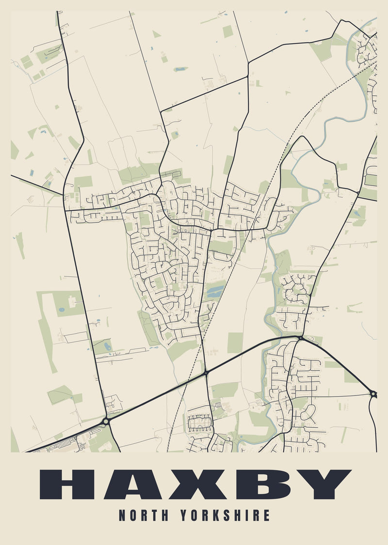 Haxby Street Map Poster