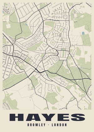 Hayes Heritage Street Map Poster