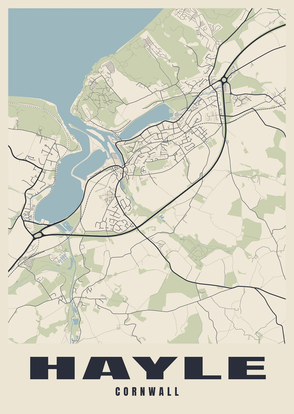 Hayle Street Map Poster