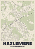 Street map poster of Hazlemere, Buckinghamshire