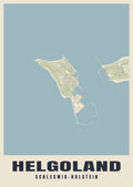 Street map poster of Helgoland, Schleswig-Holstein