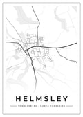 Street map poster of Helmsley town centre, North Yorkshire