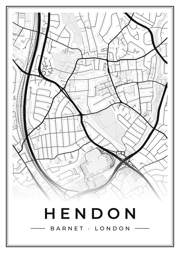 Hendon Street Map Poster