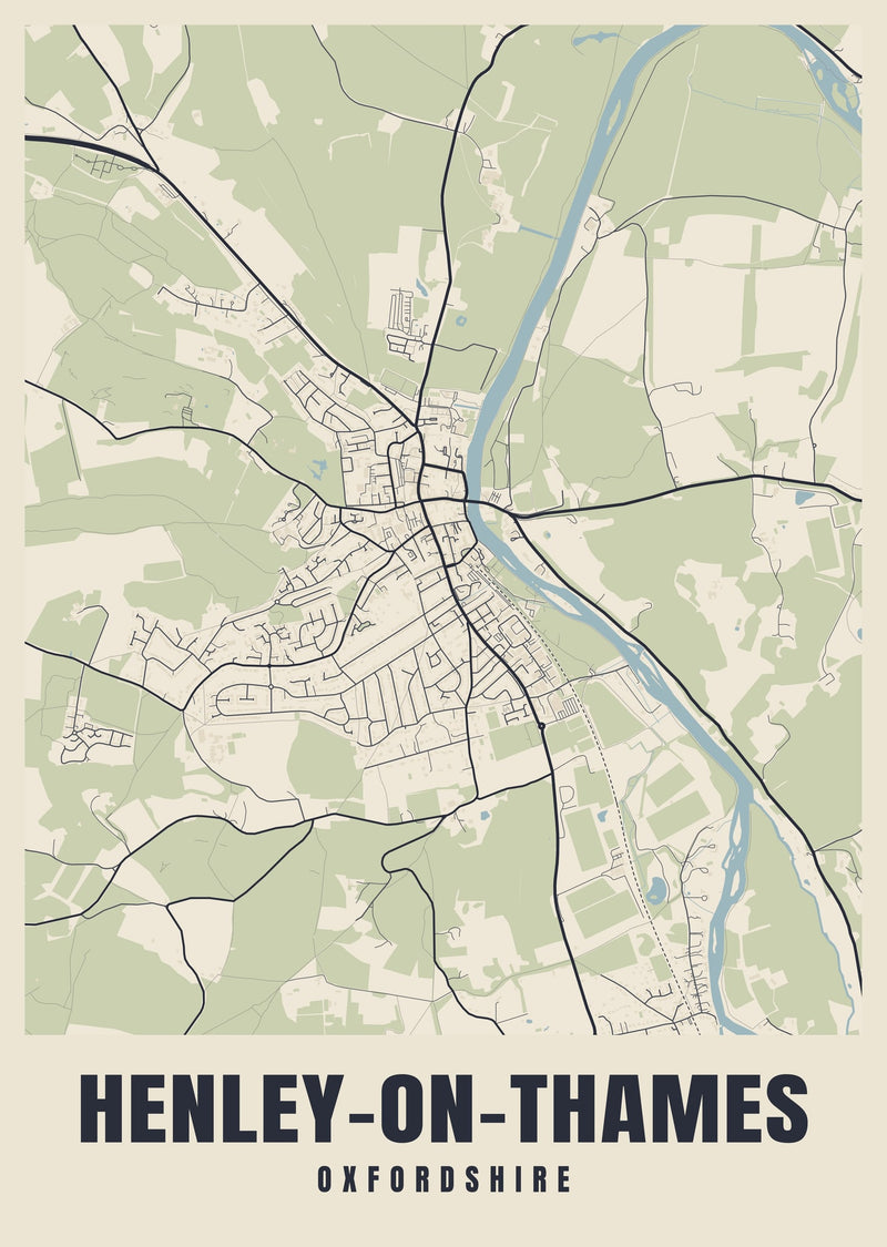 Henley-on-Thames Street Map Poster
