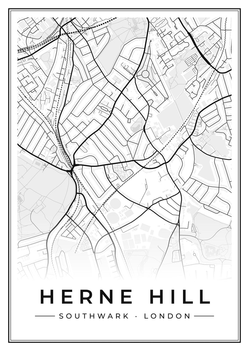 Herne Hill Street Map Poster